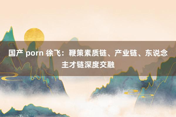国产 porn 徐飞：鞭策素质链、产业链、东说念主才链深度交融