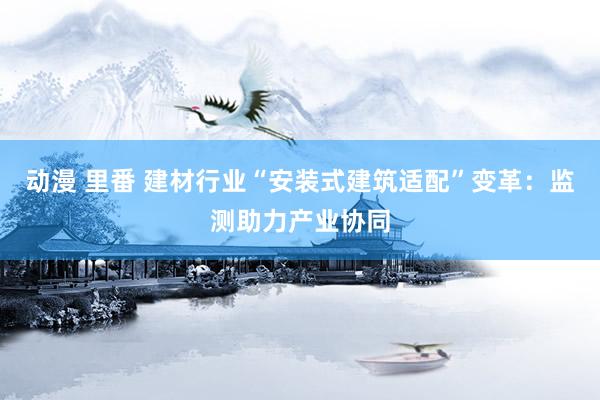 动漫 里番 建材行业“安装式建筑适配”变革：监测助力产业协同