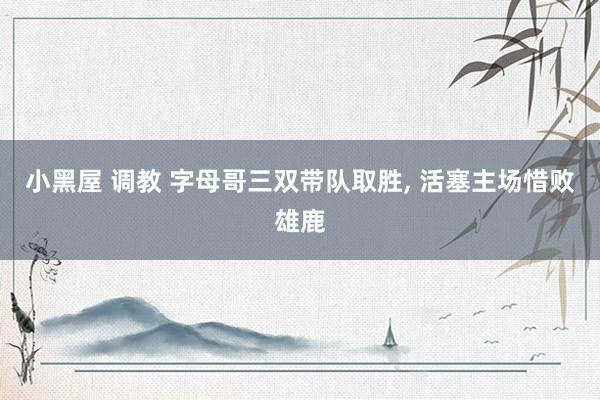 小黑屋 调教 字母哥三双带队取胜, 活塞主场惜败雄鹿