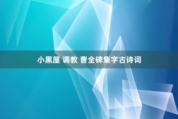 小黑屋 调教 曹全碑集字古诗词